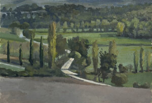 Artist: Joe Vinson, Title: From La Ripolina, Medium: Oil, Paper, Dimensions: 7 x 10 in, Date: 2022