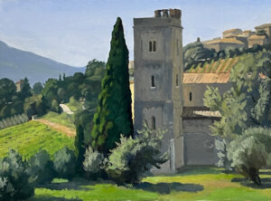 Artist: Joe Vinson, Title: Saint Antimo Mattina, Medium: Oil, Paper, Dimensions: 9 x 12 in, Date: 2024